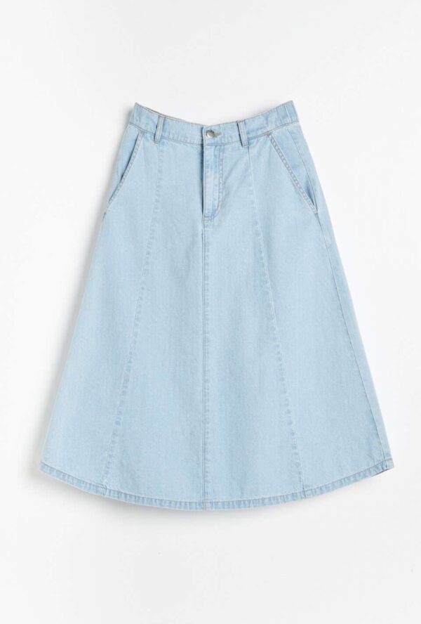 Skirt Solid Color High Waist - Image 5