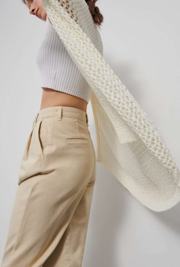 Solid Knitted Cardigan - Image 3