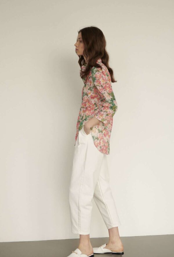 Floral Print Women`s Blouse - Image 3