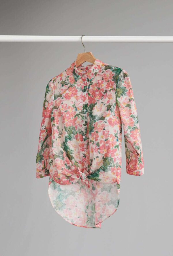 Floral Print Women`s Blouse - Image 4