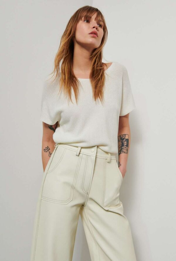 Short Sleeve Knit T-Shirt - Image 2